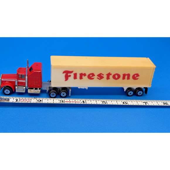 Vintage 82 Road Champs Kentworth HO 1/87 Diecast FIRESTONE Semi Truck Trailer - Picture 13 of 16